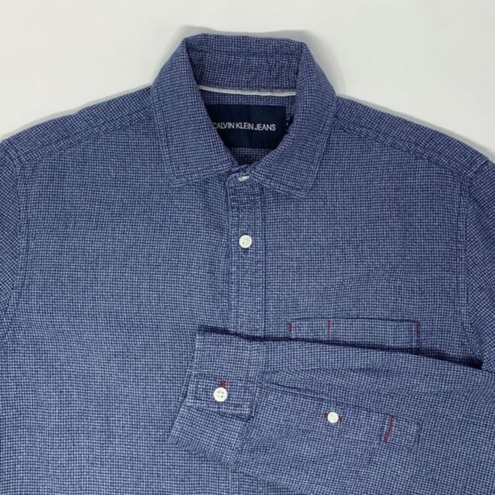 Calvin Klein Jeans Men's Shirt Blue Twill Denim Size‎ XS
